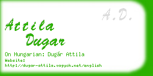 attila dugar business card